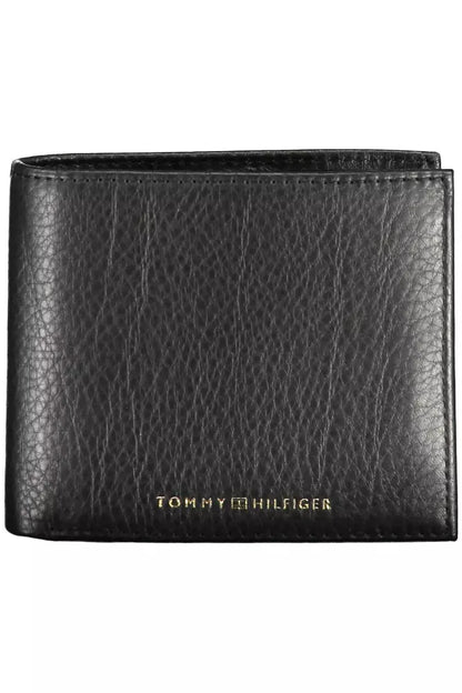 Чорний шкіряний чоловічий гаманець Tommy Hilfiger