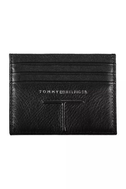 Чорний шкіряний чоловічий гаманець Tommy Hilfiger