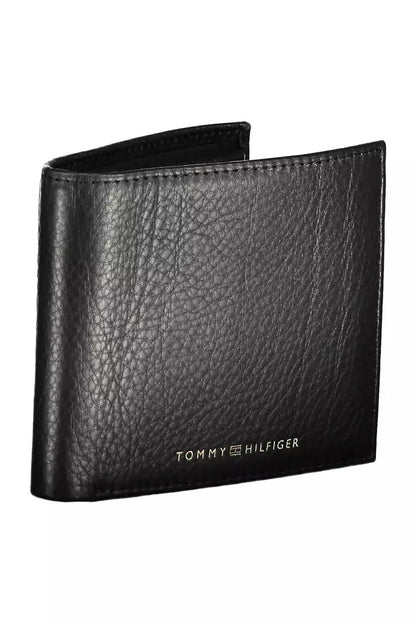 Чорний шкіряний чоловічий гаманець Tommy Hilfiger