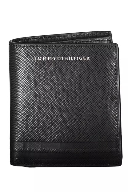 Чорний шкіряний чоловічий гаманець Tommy Hilfiger