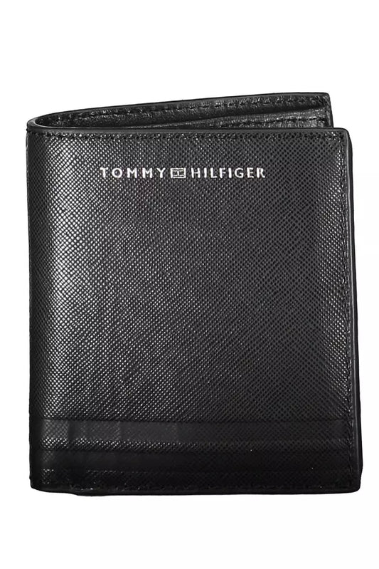 Чорний шкіряний чоловічий гаманець Tommy Hilfiger