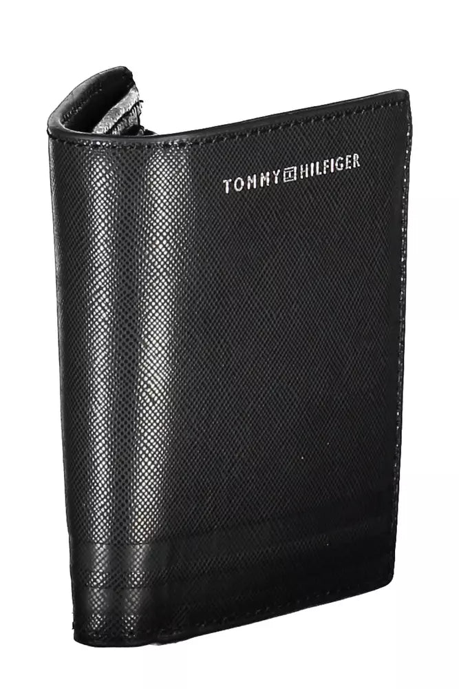 Чорний шкіряний чоловічий гаманець Tommy Hilfiger