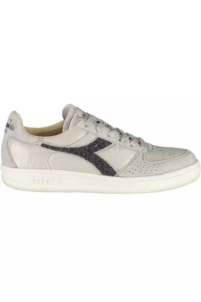 Сірі шкіряні жіночі кросівки Diadora