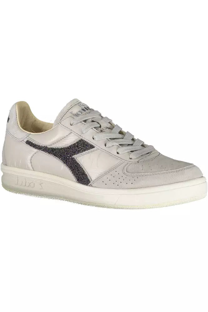 Сірі шкіряні жіночі кросівки Diadora