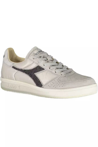 Сірі шкіряні жіночі кросівки Diadora