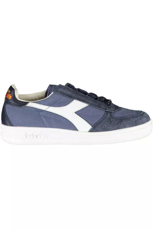 Сині шкіряні жіночі кросівки Diadora