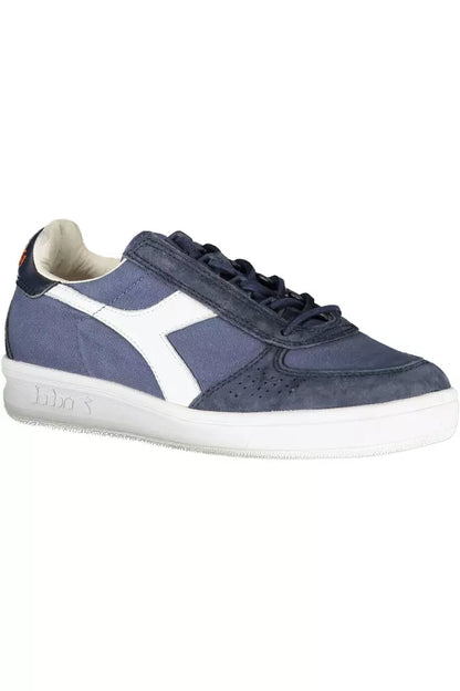 Сині шкіряні жіночі кросівки Diadora