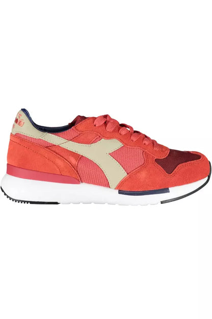Червоні шкіряні жіночі кросівки Diadora