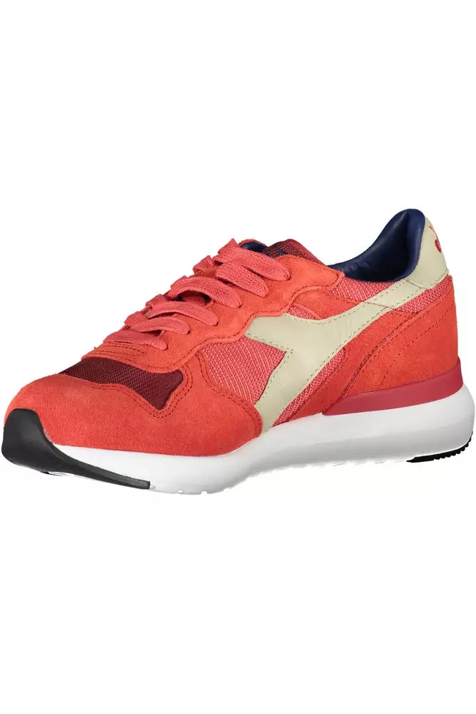 Червоні шкіряні жіночі кросівки Diadora