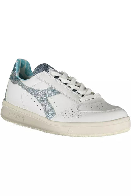 Білі шкіряні жіночі кросівки Diadora