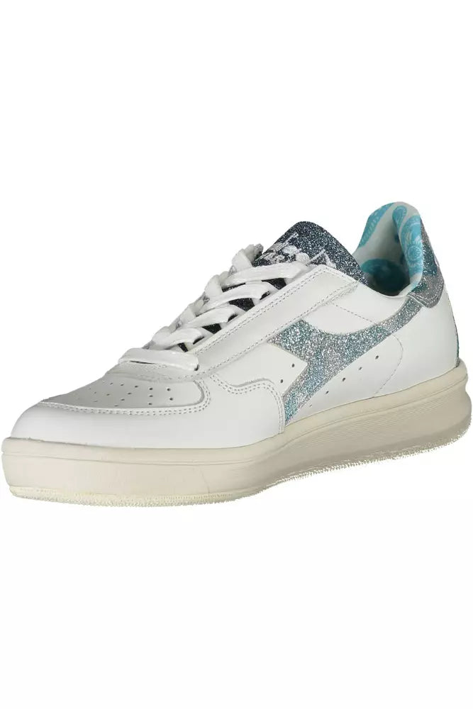 Білі шкіряні жіночі кросівки Diadora