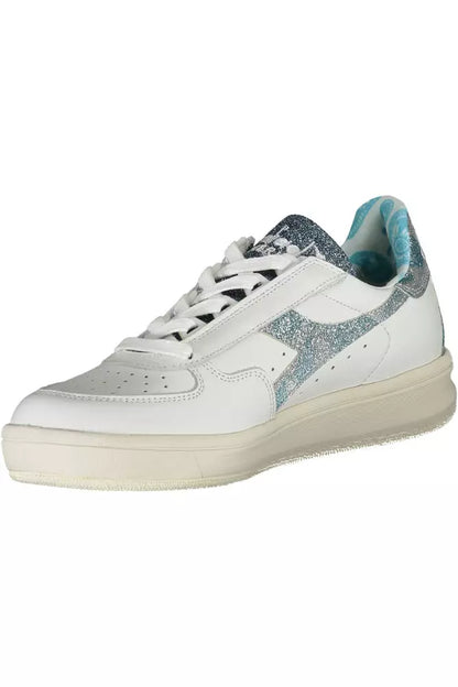 Білі шкіряні жіночі кросівки Diadora