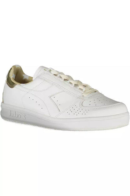 Білі шкіряні жіночі кросівки Diadora