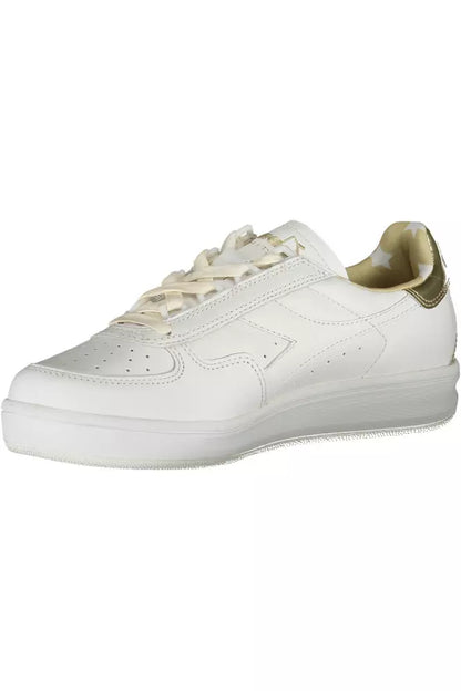 Білі шкіряні жіночі кросівки Diadora
