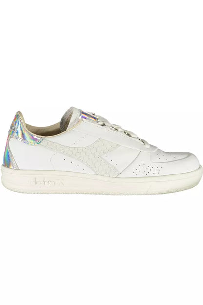 Білі шкіряні жіночі кросівки Diadora