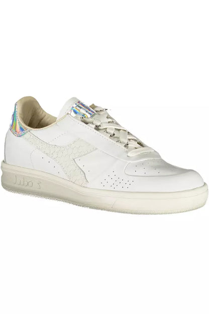 Білі шкіряні жіночі кросівки Diadora