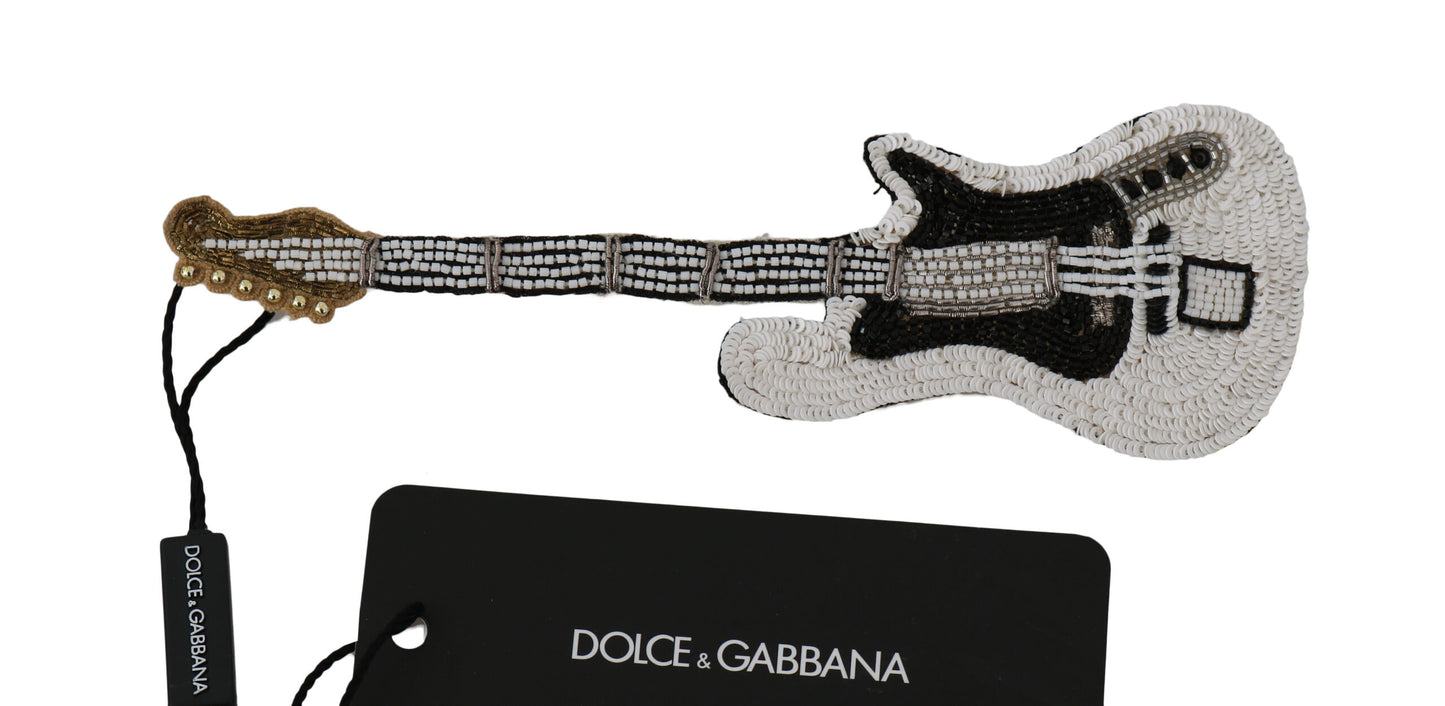 Золота брошка під гітару Dolce &amp; Gabbana з блискітками