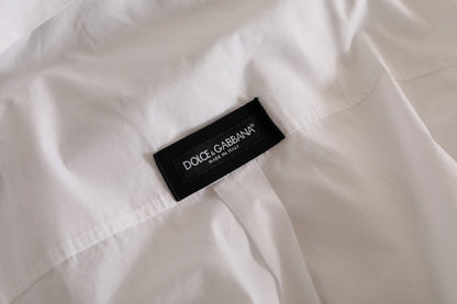 Елегантна біла бавовняна офіційна сорочка Dolce &amp; Gabbana