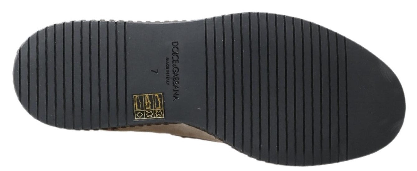 Елегантні шкіряні еспадрільі кольору слонової кістки Dolce &amp; Gabbana