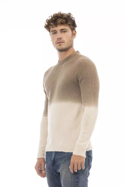 Чоловічий светр Alpha Studio Beige Alpaca