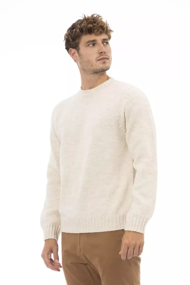 Чоловічий светр Alpha Studio Beige Alpaca