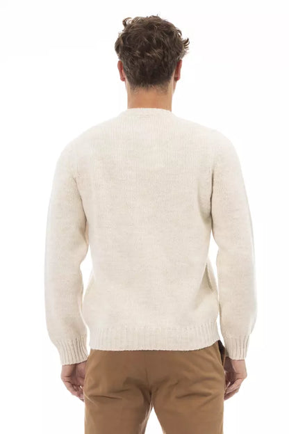 Чоловічий светр Alpha Studio Beige Alpaca