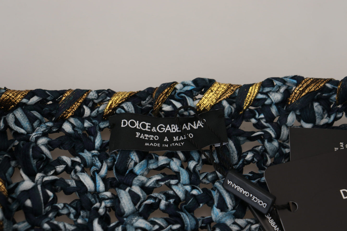 Елегантний синій светр-джемпер з V-подібним вирізом Dolce &amp; Gabbana