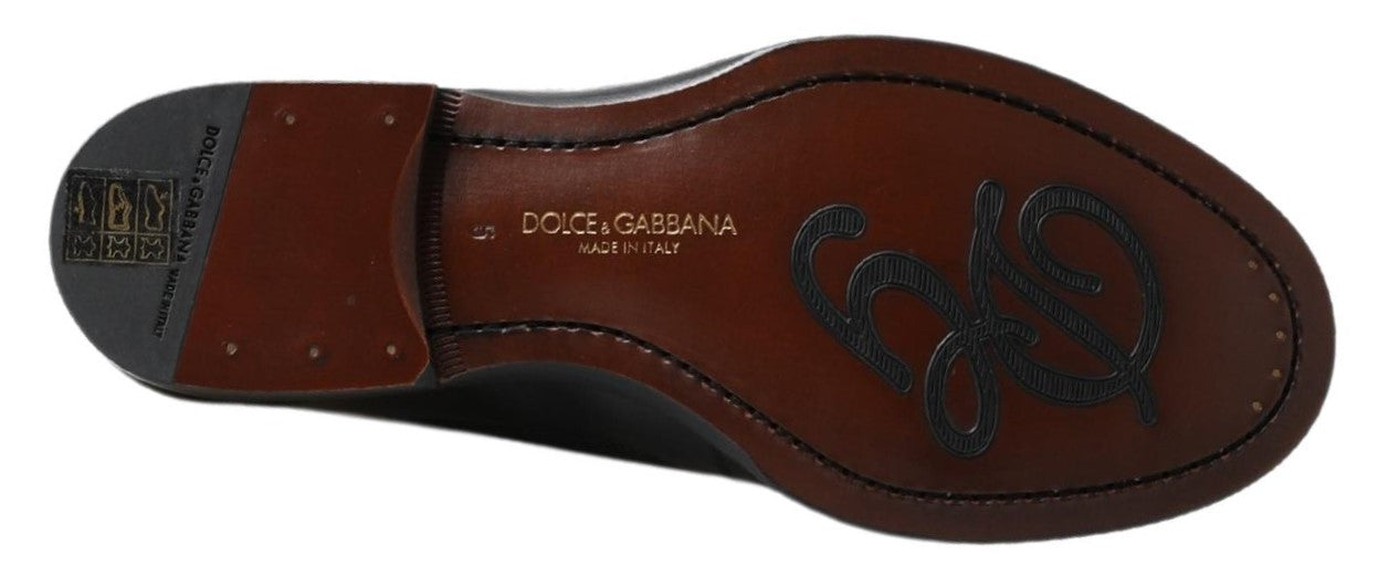 Елегантні чорні шкіряні лофери Dolce &amp; Gabbana