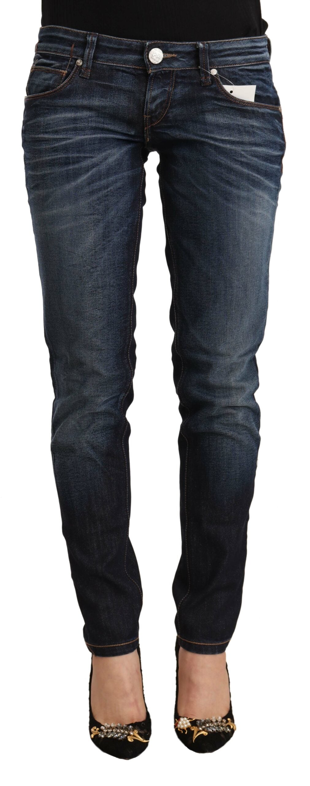 Сині випрані джинси Acht Chic Slim Fit