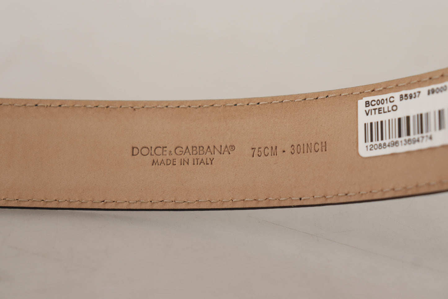 Витончений чорний автентичний шкіряний ремінь Dolce &amp; Gabbana