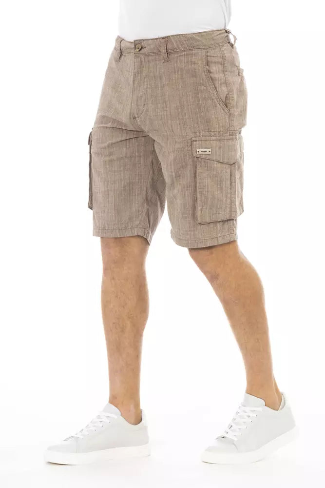 Чоловічі шорти карго Baldinini Trend Brown Cotton