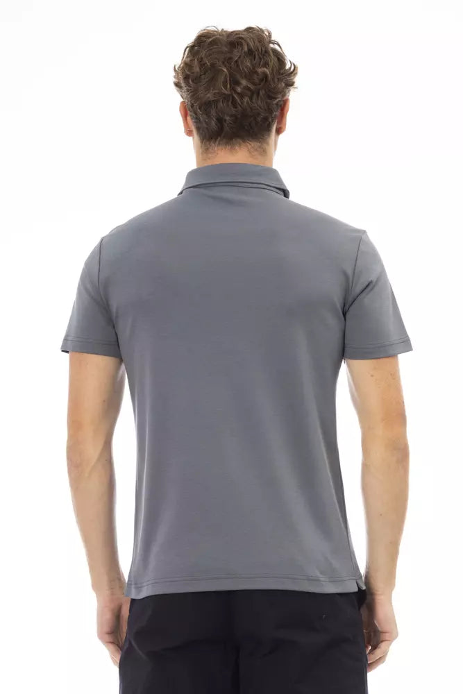 Чоловіча бавовняна сорочка поло Baldinini Trend Grey