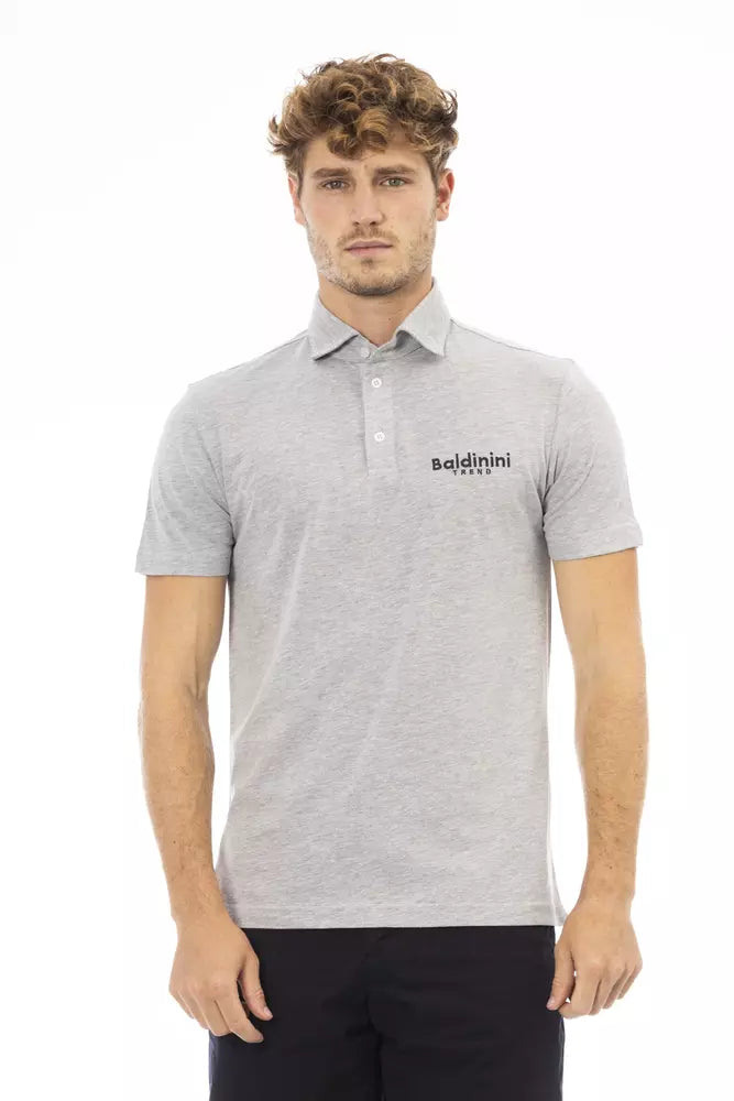 Чоловіче поло Baldinini Trend Grey Cotton