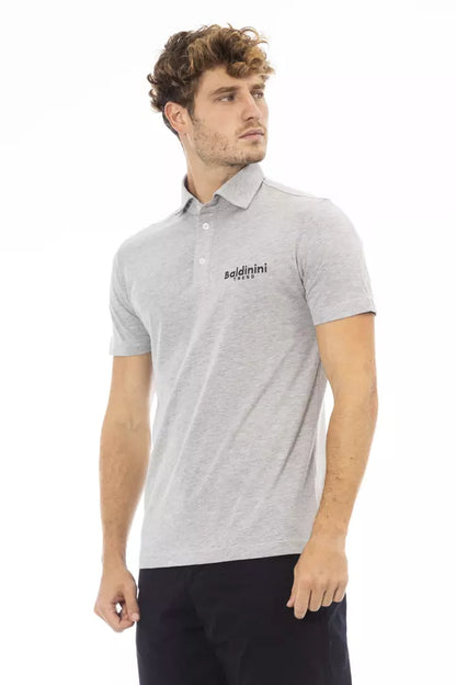 Чоловіче поло Baldinini Trend Grey Cotton