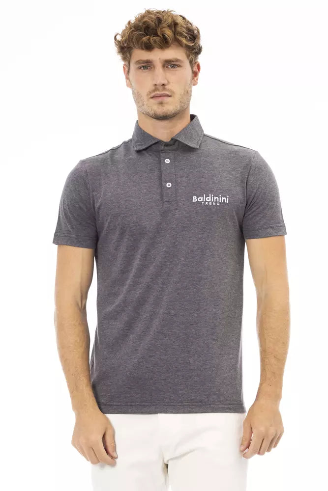 Чоловіче поло Baldinini Trend Grey Cotton