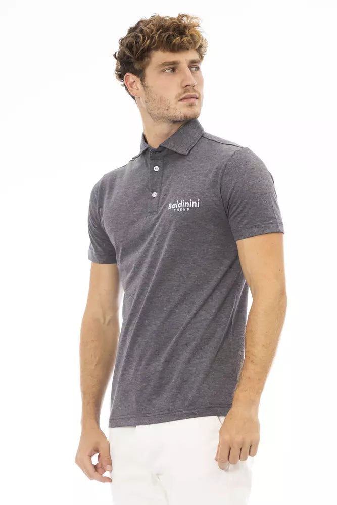 Чоловіче поло Baldinini Trend Grey Cotton