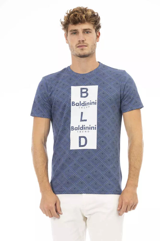 Синя бавовняна чоловіча футболка Baldinini Trend