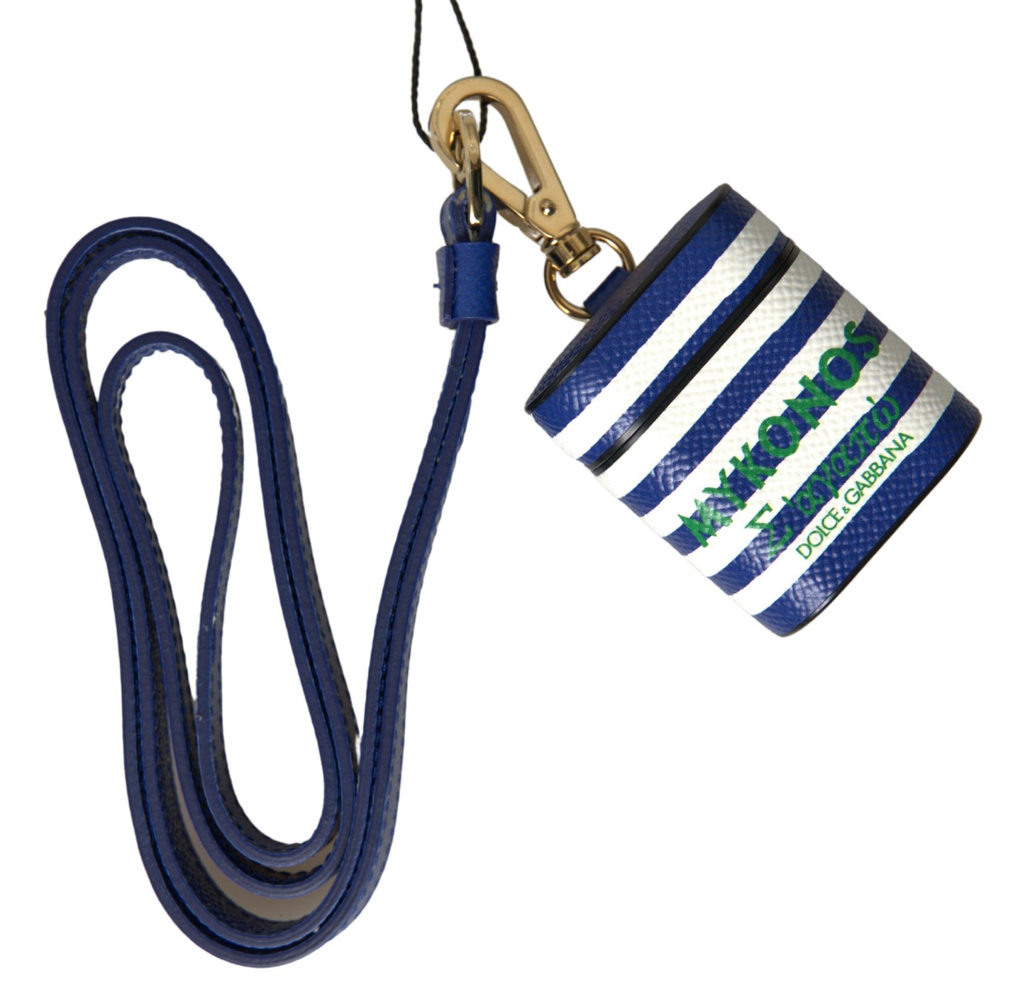 Шкіряний чохол Dolce &amp; Gabbana Chic Blue Striped Airpods