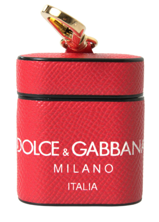 Елегантний футляр Airpods із червоної телячої шкіри Dolce &amp; Gabbana