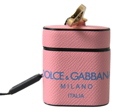 Рожевий футляр для Airpods із телячої шкіри Dolce &amp; Gabbana Chic