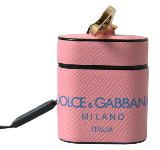 Рожевий футляр для Airpods із телячої шкіри Dolce &amp; Gabbana Chic