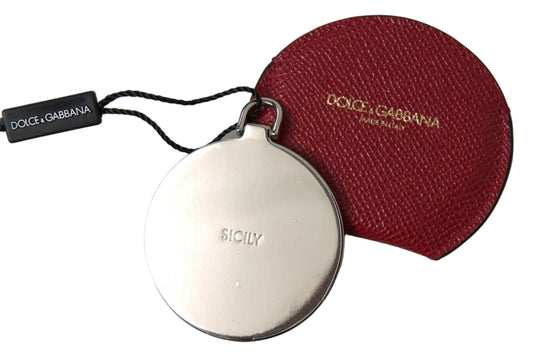 Червона шкіряна підставка для дзеркала Dolce &amp; Gabbana Chic