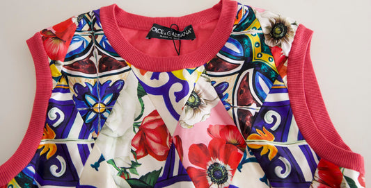 Елегантний топ з круглим вирізом зі суміші кашеміру та шовку Dolce &amp; Gabbana