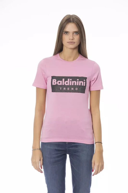Багатоколірна жіноча бавовняна футболка Baldinini Trend