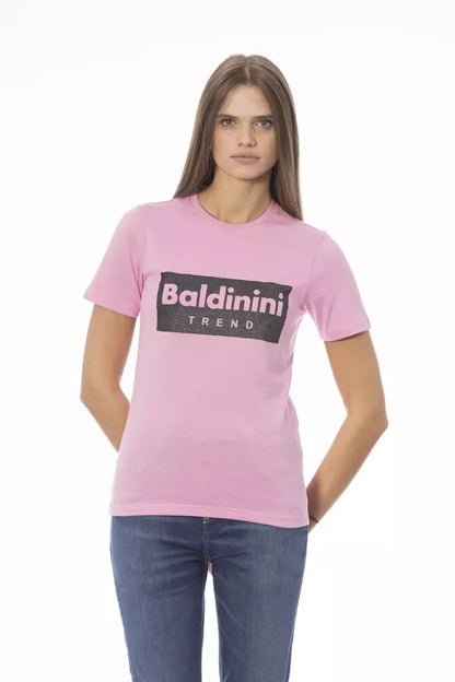 Багатоколірна жіноча бавовняна футболка Baldinini Trend