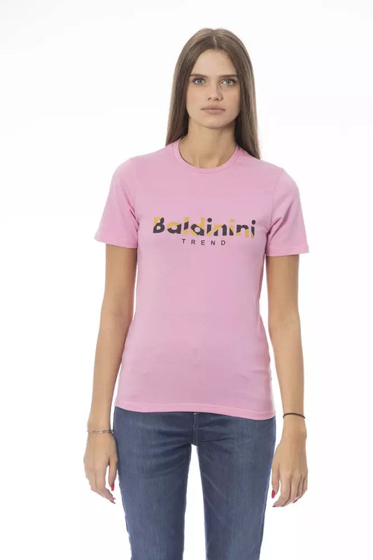 Багатоколірна жіноча бавовняна футболка Baldinini Trend