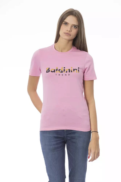 Багатоколірна жіноча бавовняна футболка Baldinini Trend