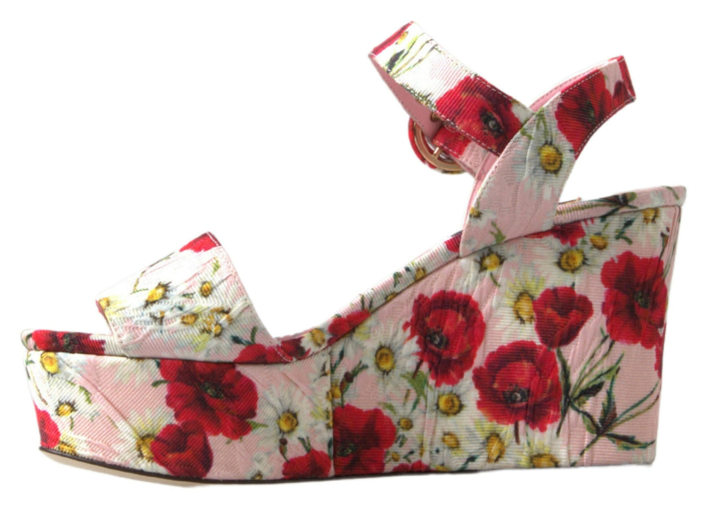 Босоніжки на танкетці з квітковим ремінцем Dolce &amp; Gabbana