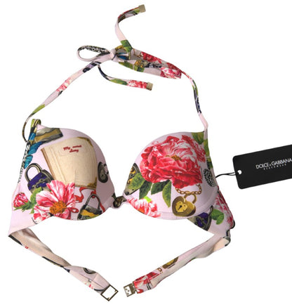 Dolce &amp; Gabbana Chic Floral Top Elegance Bikini