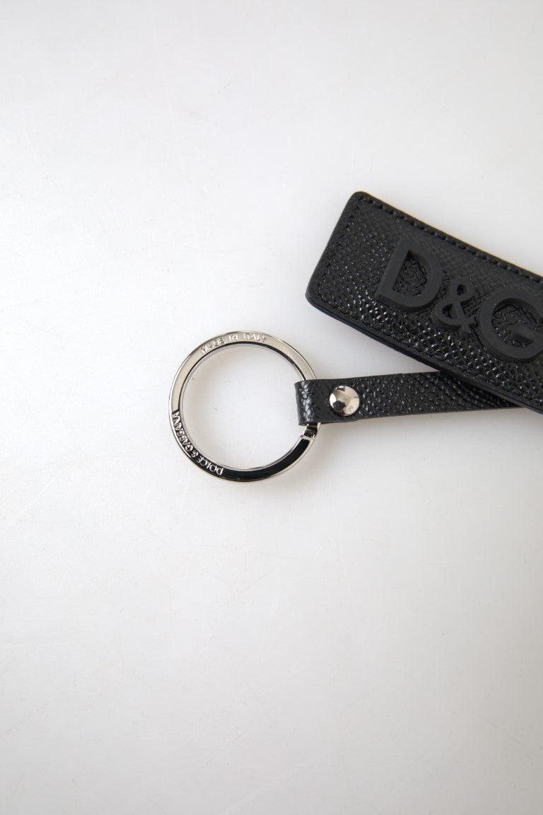 Елегантний чорний шкіряний брелок Dolce &amp; Gabbana